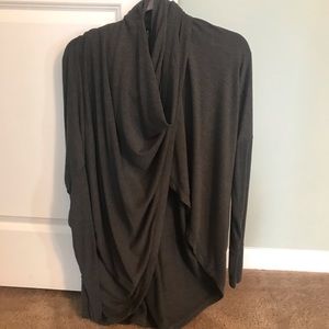 Zella Wrap Cardigan Shirt Gray Nordstrom size M
